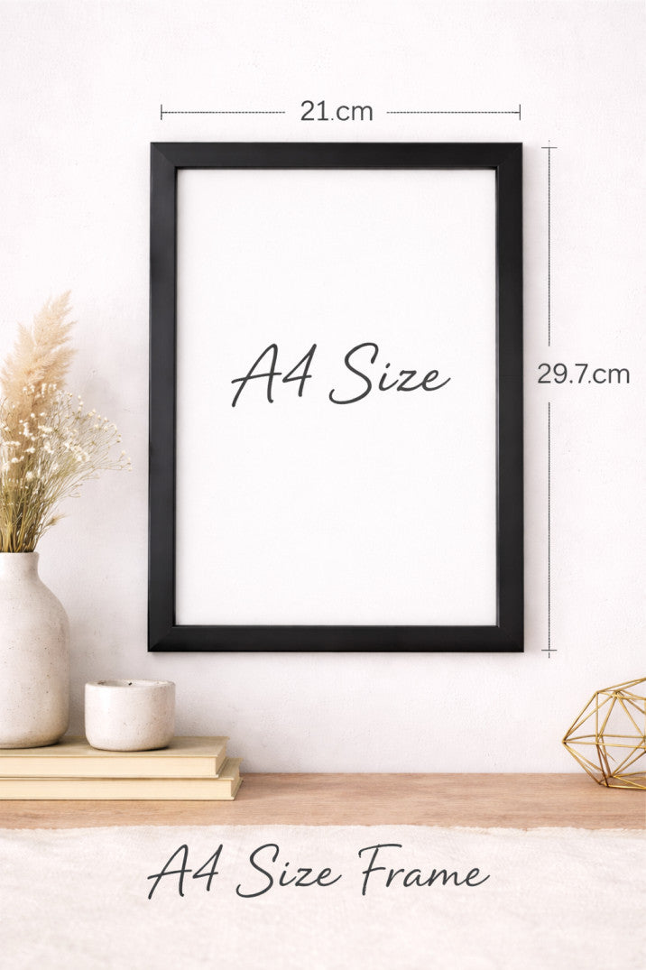 Custom A4 Photo Frame (21 × 29.7 cm) | Personalized Wall Frame with Your Photo