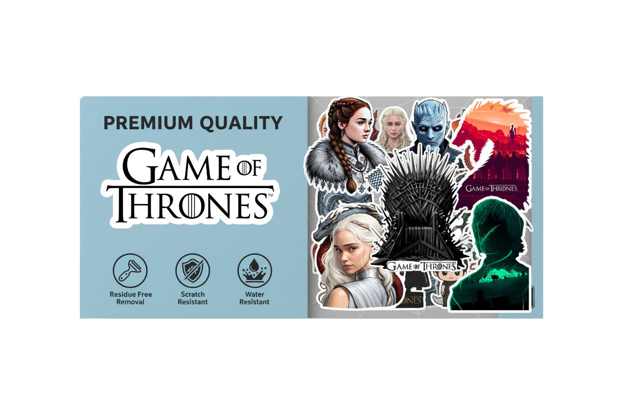 Game of Thrones Sticker Pack – Premium Vinyl Laptop & Phone Stickers