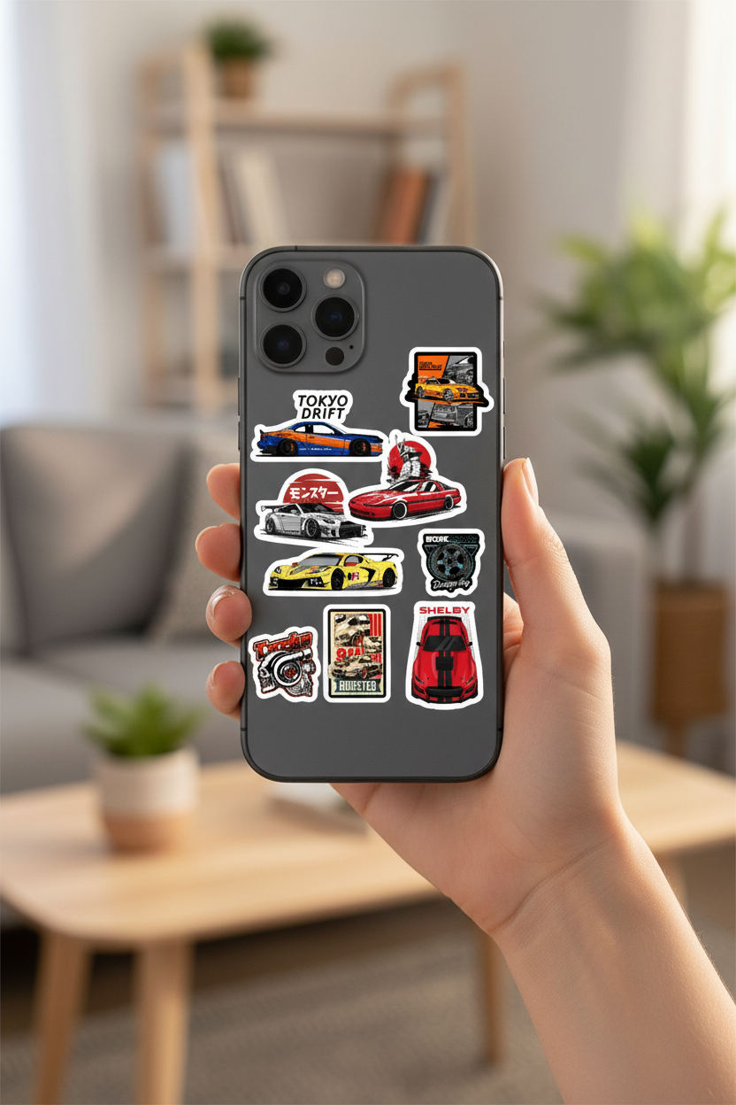 Lifestyle Phone Sticker Mockup