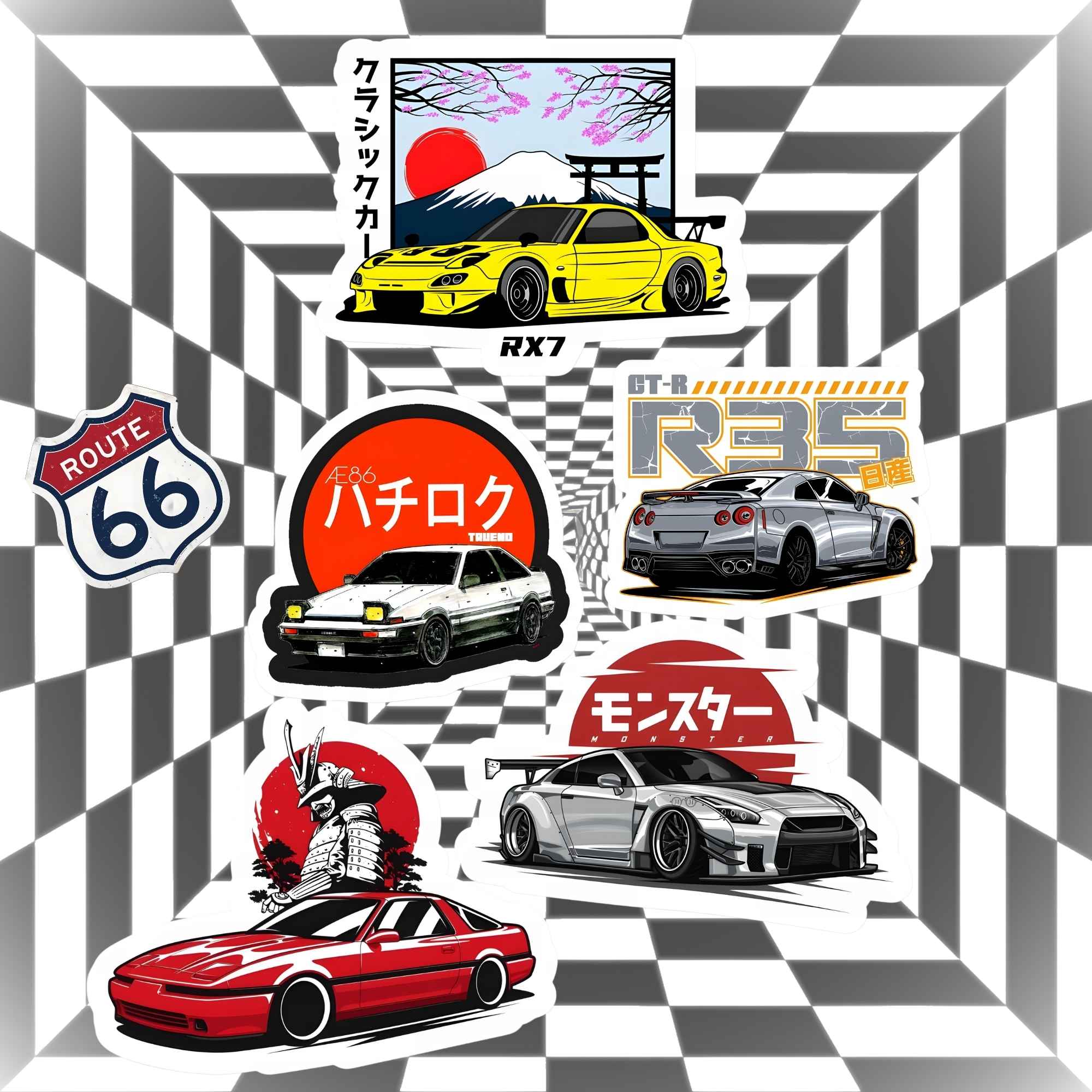 jdm racing car sticker pack vinyl waterproof india