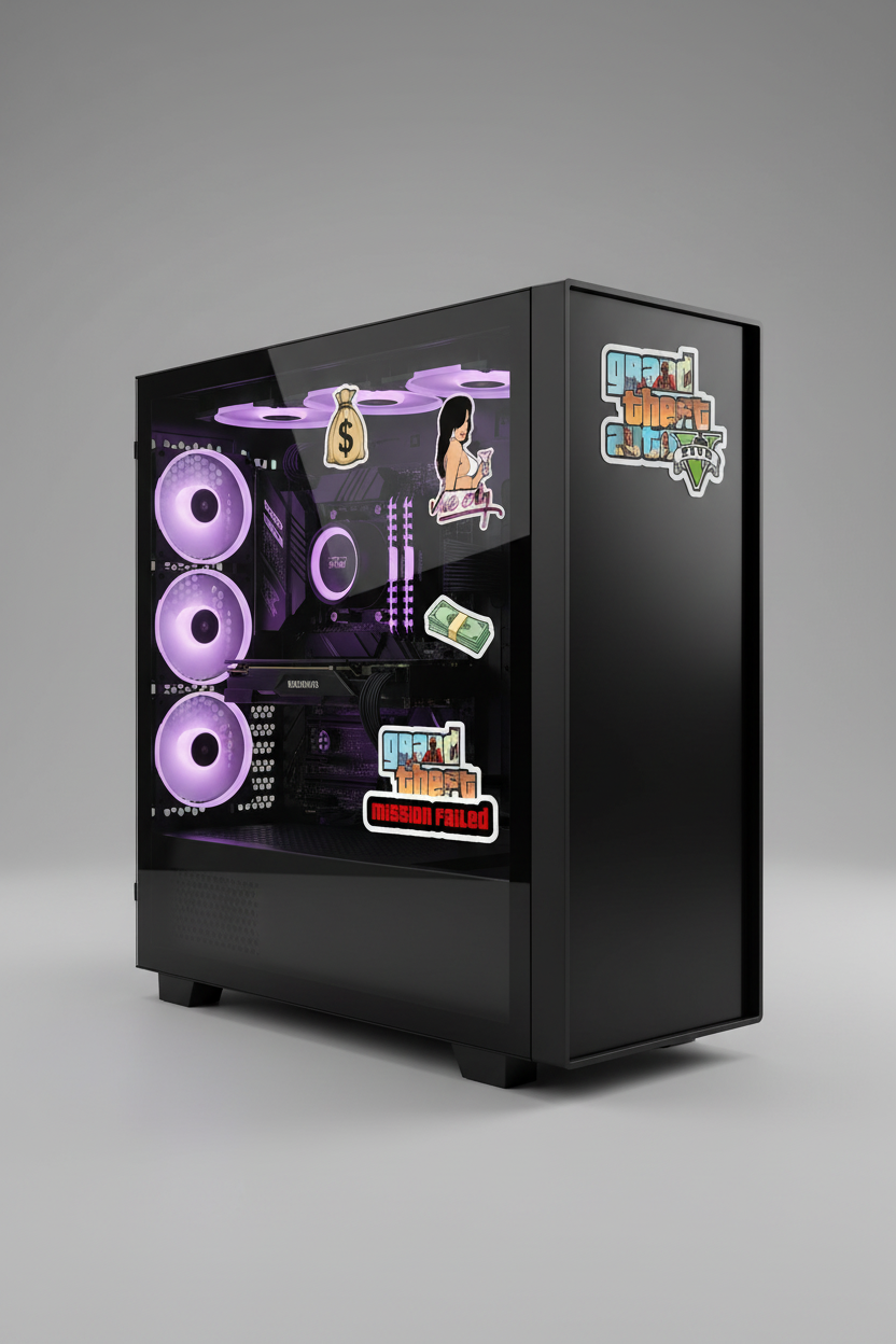 Gaming PC Side Panel Mockup