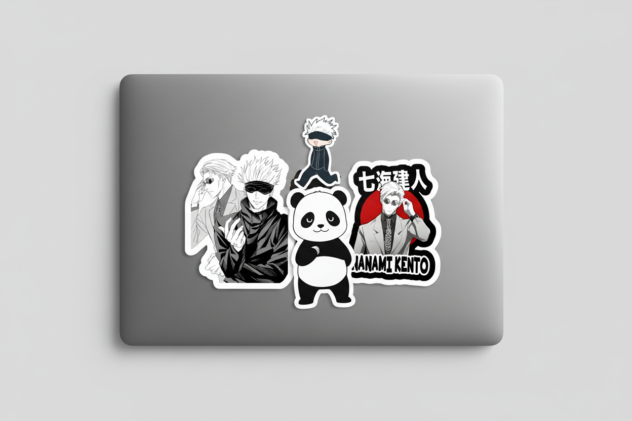 Laptop sticker mockup product photo