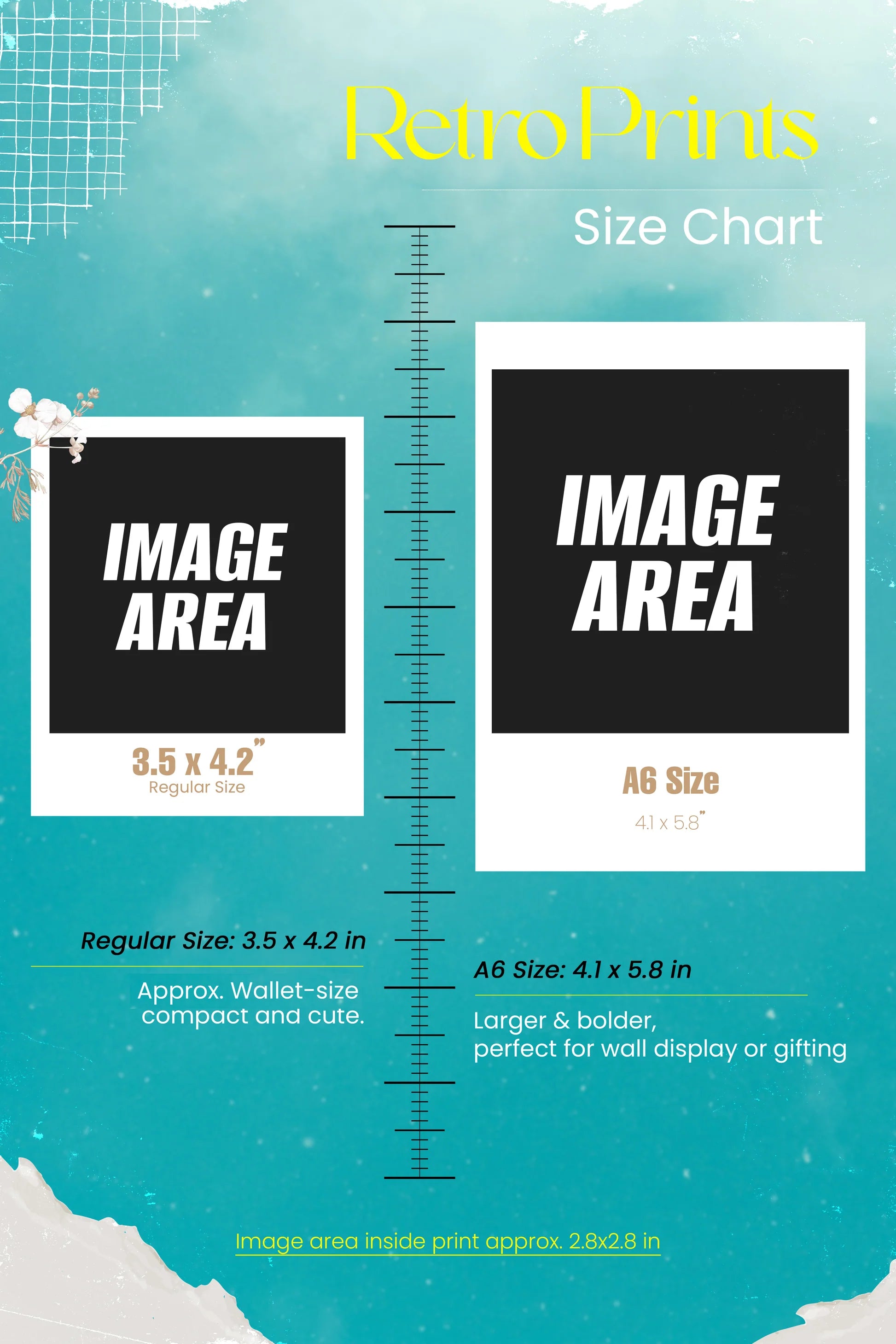 Retro Photo Prints 3.5 × 4.2 & A6 – Vintage Polaroid-Style Prints for Memories, Gifting & Wall Decor