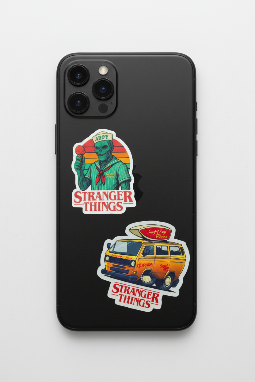 Stranger Things Stickers on Phone