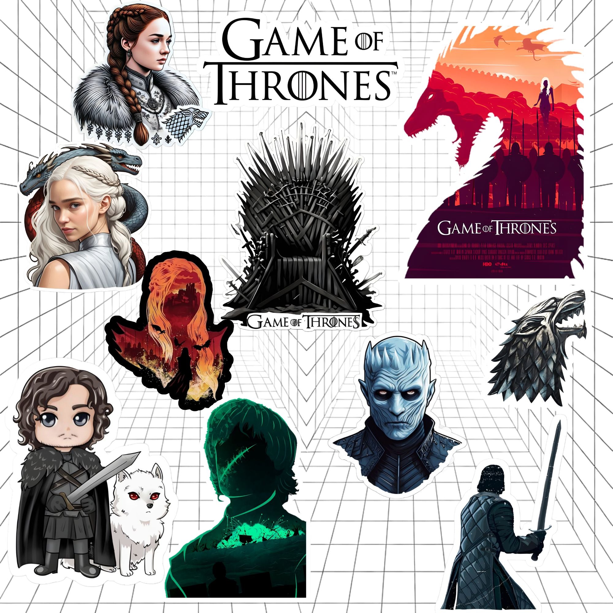 Game of Thrones Sticker Pack – Premium Vinyl Laptop & Phone Stickers